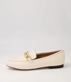 Fashion Gollish Cream Leather Loafers Women Loafers