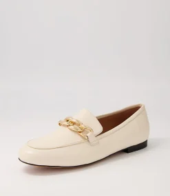 Fashion Gollish Cream Leather Loafers Women Loafers