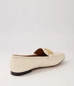 Fashion Gollish Cream Leather Loafers Women Loafers
