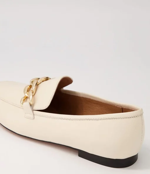 Fashion Gollish Cream Leather Loafers Women Loafers