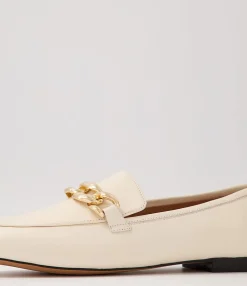 Fashion Gollish Cream Leather Loafers Women Loafers