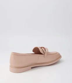 Cheap Gonos Dark Nude Leather Loafers Women Loafers