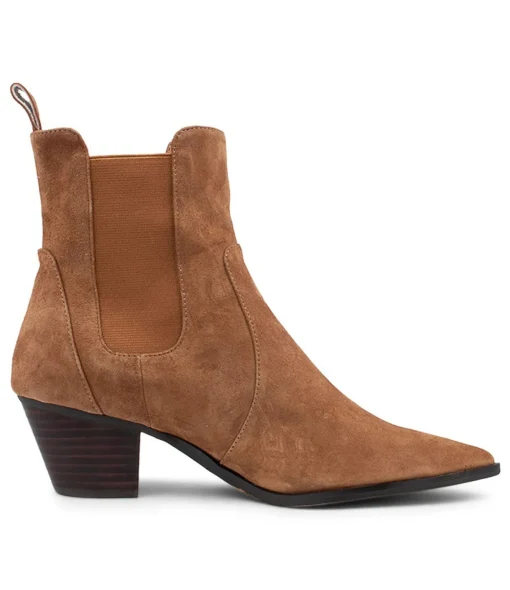Fashion Grasp Light Choc Suede Chelsea Boots Women Ankle Boots
