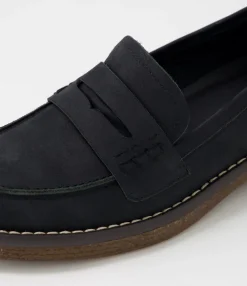 Best Sale Gulfie Black Leather Loafers Women Loafers