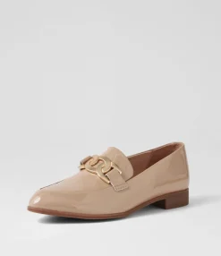 Fashion Gummie Dark Cafe Patent Leather Loafers Women Loafers