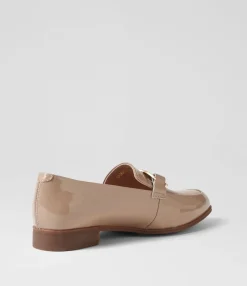 Fashion Gummie Dark Cafe Patent Leather Loafers Women Loafers