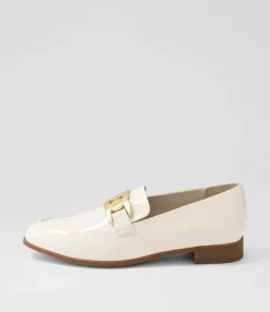 Flash Sale Gummie Ivory Patent Leather Loafers Women Loafers