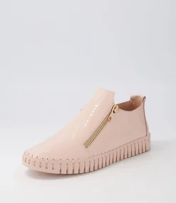 Clearance Habble Nude Patent Leather Sneakers Women Sneakers