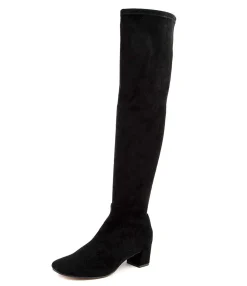 Outlet Harpest Black Microsuede Women Boots