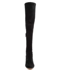 Outlet Harpest Black Microsuede Women Boots