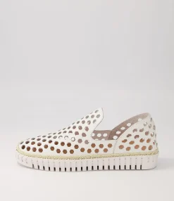 Clearance Hayba White Leather Sneakers Women Sneakers
