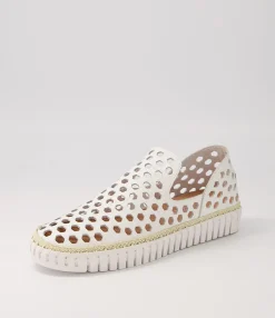 Clearance Hayba White Leather Sneakers Women Sneakers