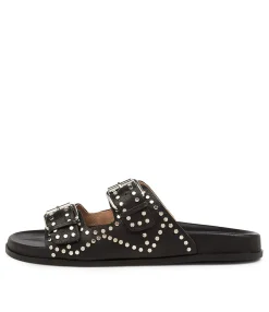 Store Heiress Black Leather Women Flats