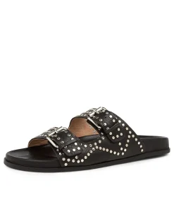 Store Heiress Black Leather Women Flats