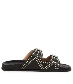 Store Heiress Black Leather Women Flats