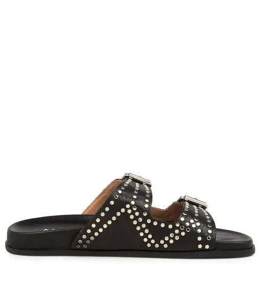 Store Heiress Black Leather Women Flats