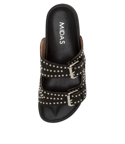 Store Heiress Black Leather Women Flats