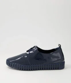 Sale Husto Navy Patent Leather Sneakers Women Sneakers