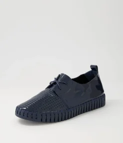 Sale Husto Navy Patent Leather Sneakers Women Sneakers