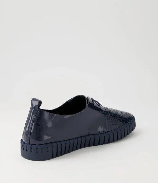 Sale Husto Navy Patent Leather Sneakers Women Sneakers