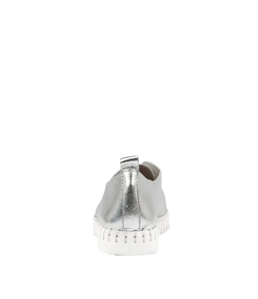 Sale Husto Silver Leather Women Sneakers