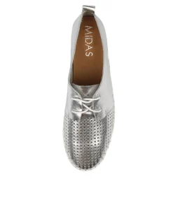 Sale Husto Silver Leather Women Sneakers