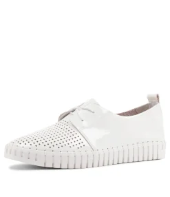 Discount Husto White Patent Leather Sneakers Ws Women Sneakers