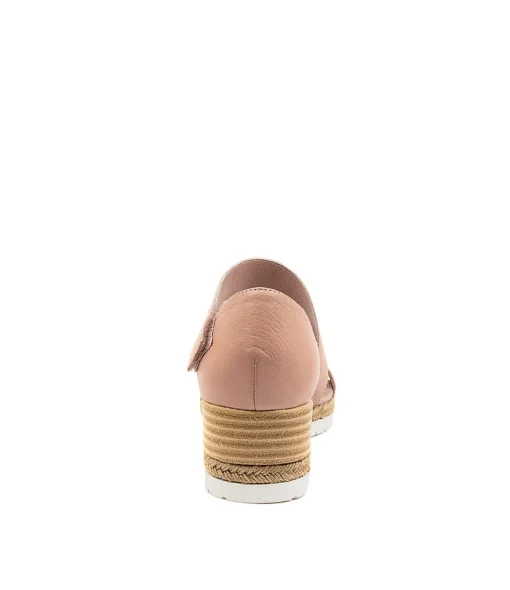Cheap Inari Warm Rose Leather Women Wedges