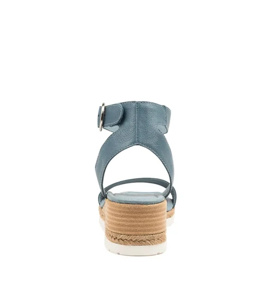 Online Ivana Denim Leather Women Wedges