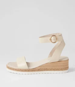 Fashion Ivana Milk Leather Sandals Women Wedges