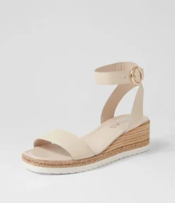 Fashion Ivana Milk Leather Sandals Women Wedges