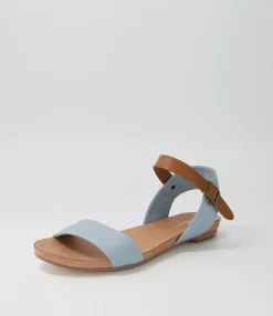 Best Sale Jimbara Denim Tan Leather Sandals Women Flats