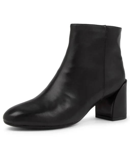 Hot Kamille Black Leather Ankle Boots Women Ankle Boots