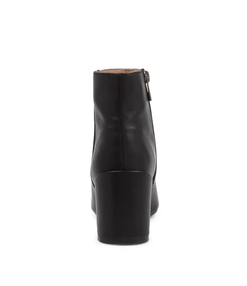 Hot Kamille Black Leather Ankle Boots Women Ankle Boots