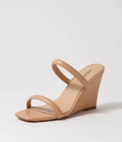Outlet Kimi Nude Leather Slides Women Heels