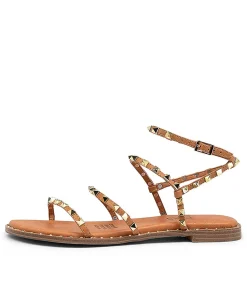 Best Sale Leosa Dk Tan Leather Women Flats
