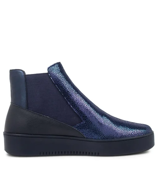 Cheap Letha Navy Speckle Multi Chelsea Boots Women Ankle Boots