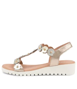Clearance Mabil Champagne Leather Women Sandals