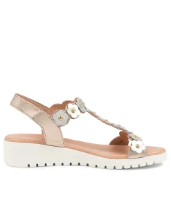 Clearance Mabil Champagne Leather Women Sandals