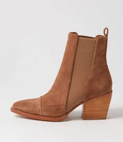 Outlet Maddern Light Choc Suede Chelsea Boots Women Ankle Boots
