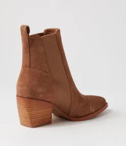Outlet Maddern Light Choc Suede Chelsea Boots Women Ankle Boots