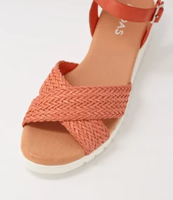 Hot Maldives Orange Weave Leather Sandals Women Sandals