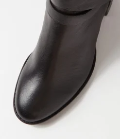 New Malven Black Leather Ankle Boots Women Ankle Boots