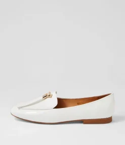 Cheap Marcell White Patent Leather Loafers Women Loafers