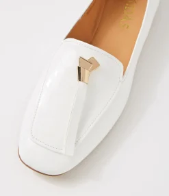 Cheap Marcell White Patent Leather Loafers Women Loafers