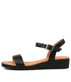 Outlet Maryanne Black Leather Women Sandals