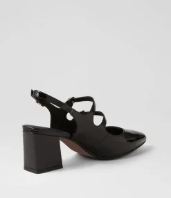 Best Sale Merina Black Patent Leather Mary Jane Heels Women Heels