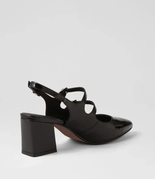 Best Sale Merina Black Patent Leather Mary Jane Heels Women Heels