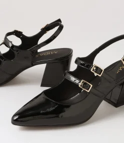Best Sale Merina Black Patent Leather Mary Jane Heels Women Heels