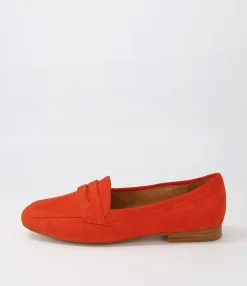 Flash Sale Merlino Bright Orange Suede Loafers Women Loafers